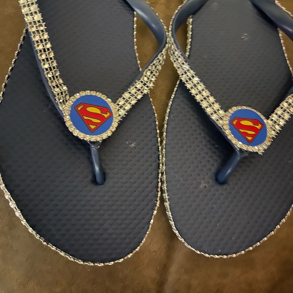 Superman flip flops